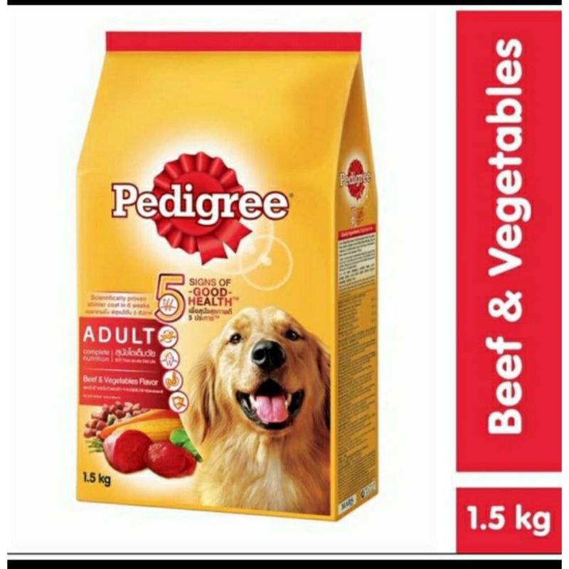 Makanan Anjing / Dog Food Dry Pedigree Adult 1.5Kg / Pedigree Beef / Pedigree Chicken / Pedigree Lamb