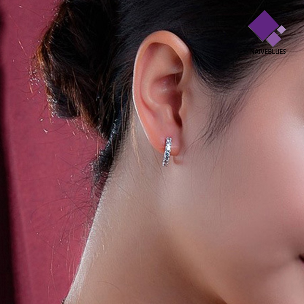 Anting Bentuk Bulat Bahan Alloy Untuk Wanita