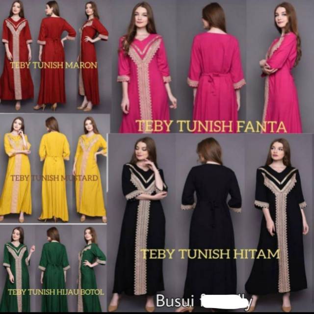 Harga Kodian & Ecer Teby Tunish Gamis Arabia | Baju Muslimah | Dress Casual | Dress Murah