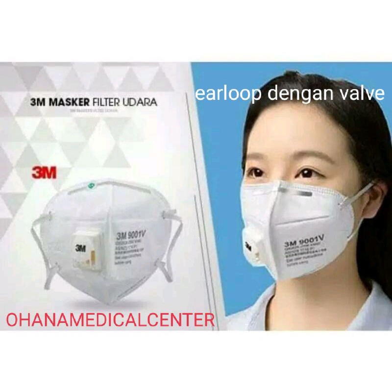 MASKER 3M 9001V earloop dengan valve