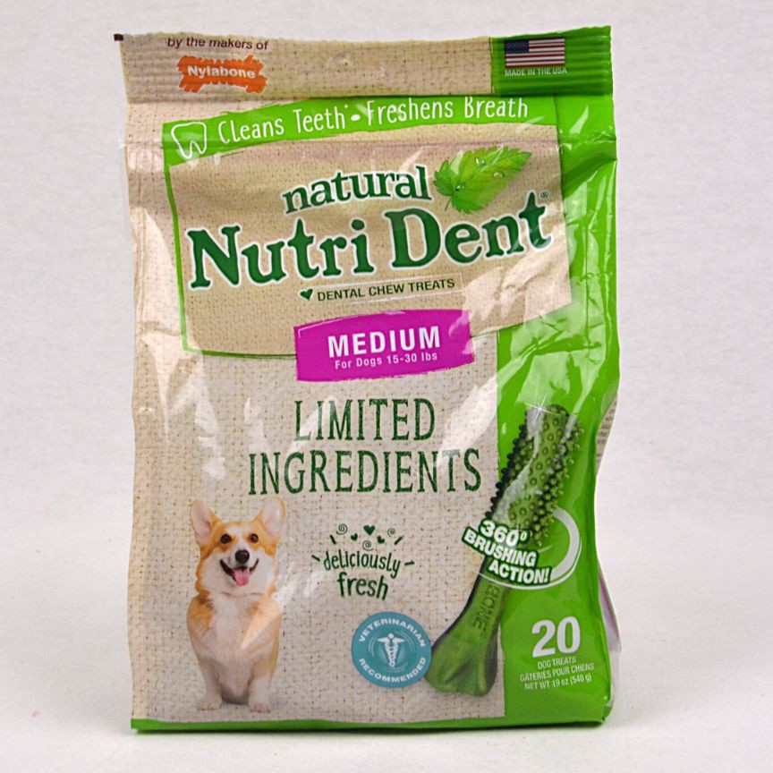 

NYLABONE Snack Anjing Dental NUTRIDENT Fresh Breath MEDIUM 20pcs