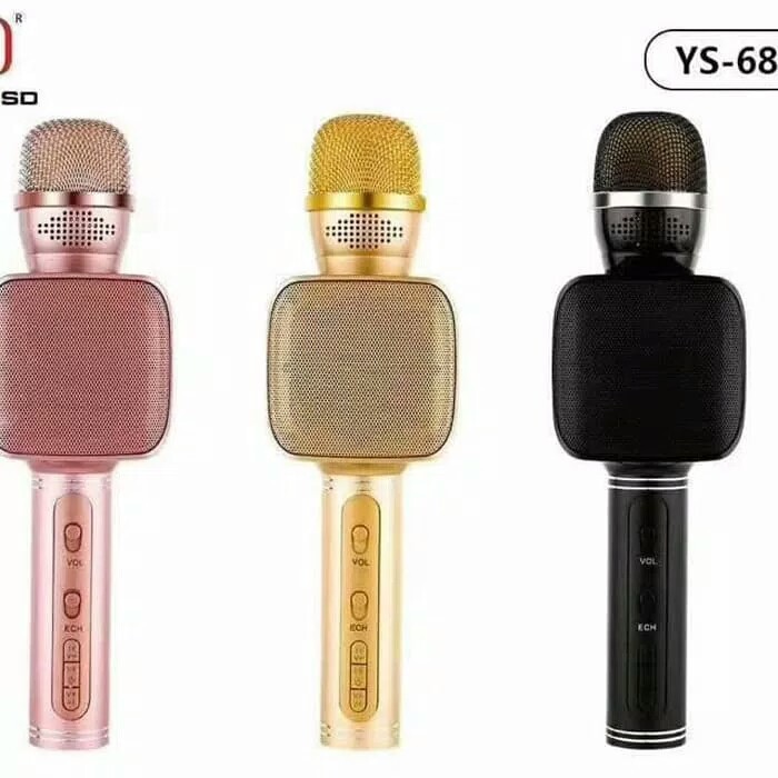 Mic Bluetooth Karaoke YS-68 Mic YS 68 Smule Microphone Karaoke