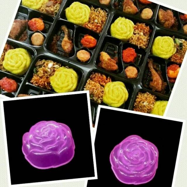 Cetakan puding mawar nasi bento plastik kue jelly puding rose mold