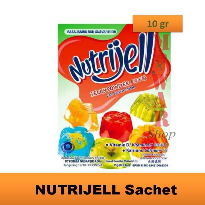 

(10 gr) NUTRIJELL Agar - Agar Jelly Rasa Jambu Biji Guava Nutrijell Aneka Rasa Buah Kemasan Ekonomi