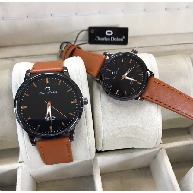 JAM TANGAN COUPLE CHARLES DELON TIPIS ORIGINAL