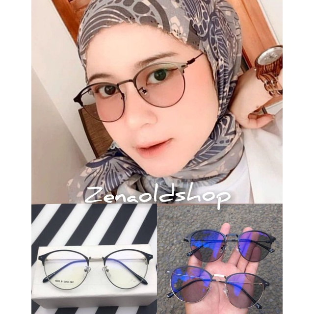 Kacamata Photocromic Wanita Pria/Kacamata Model Clasic Oval Bonus Lensa Minus Silinder Plus
