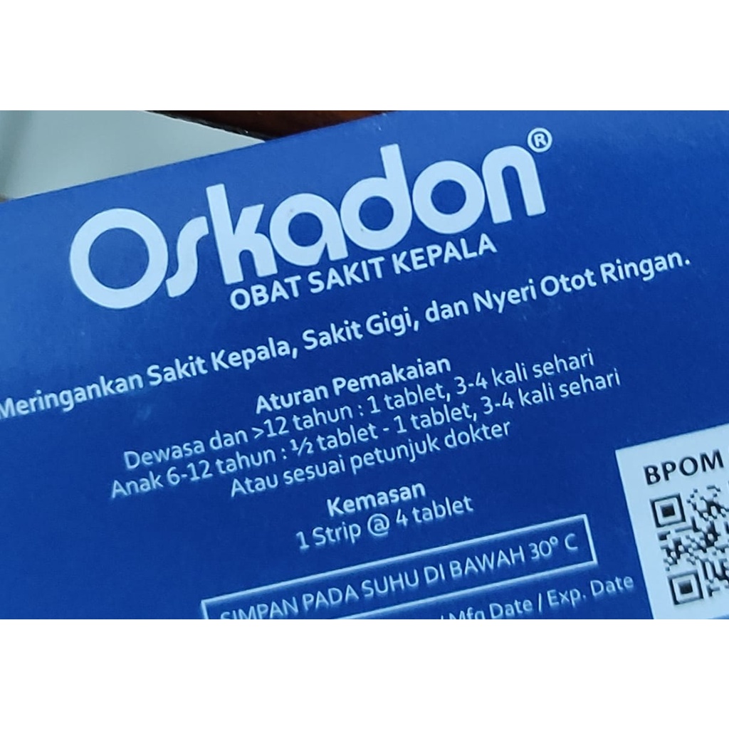 Oskadon / Oskadon SP 4 TABLET / Meringankan Nyeri Otot / Sakit Kepala / Sakit Gigi