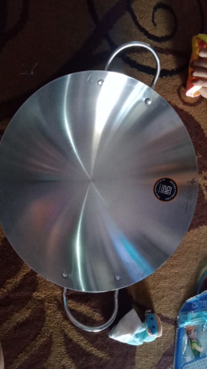 Wajan Stainless Steel Tebal Kokoh Anti Lengket Wajan Harden Golden Flying Fish Original