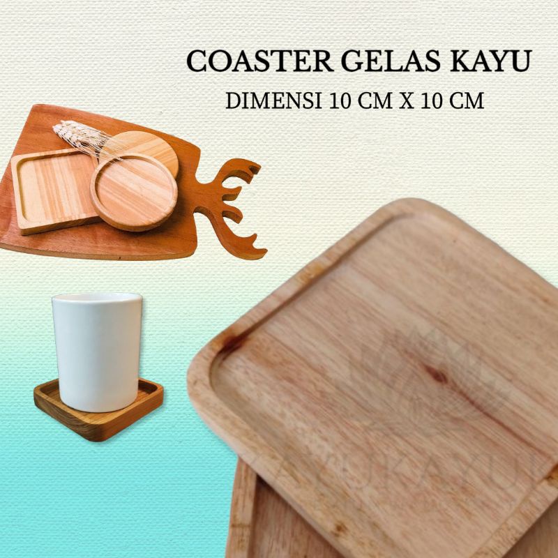 Coaster Tatakan Gelas Kayu Tatakan Gelas Aesthetic