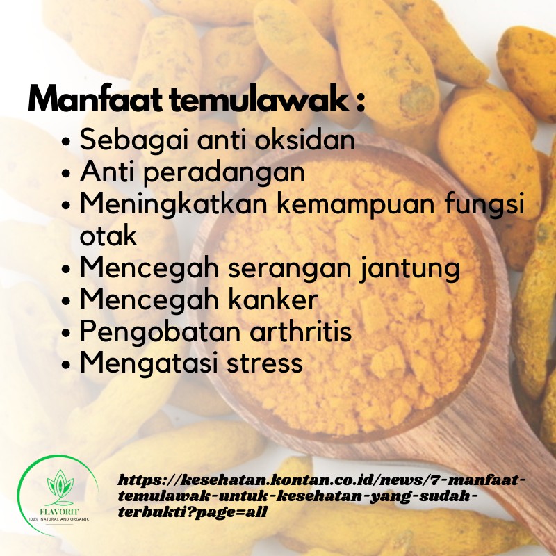 Serbuk Temulawak Bubuk Original Murni Herbal Rempah Bumbu Dapur Organik Minuman Kesehatan Asli