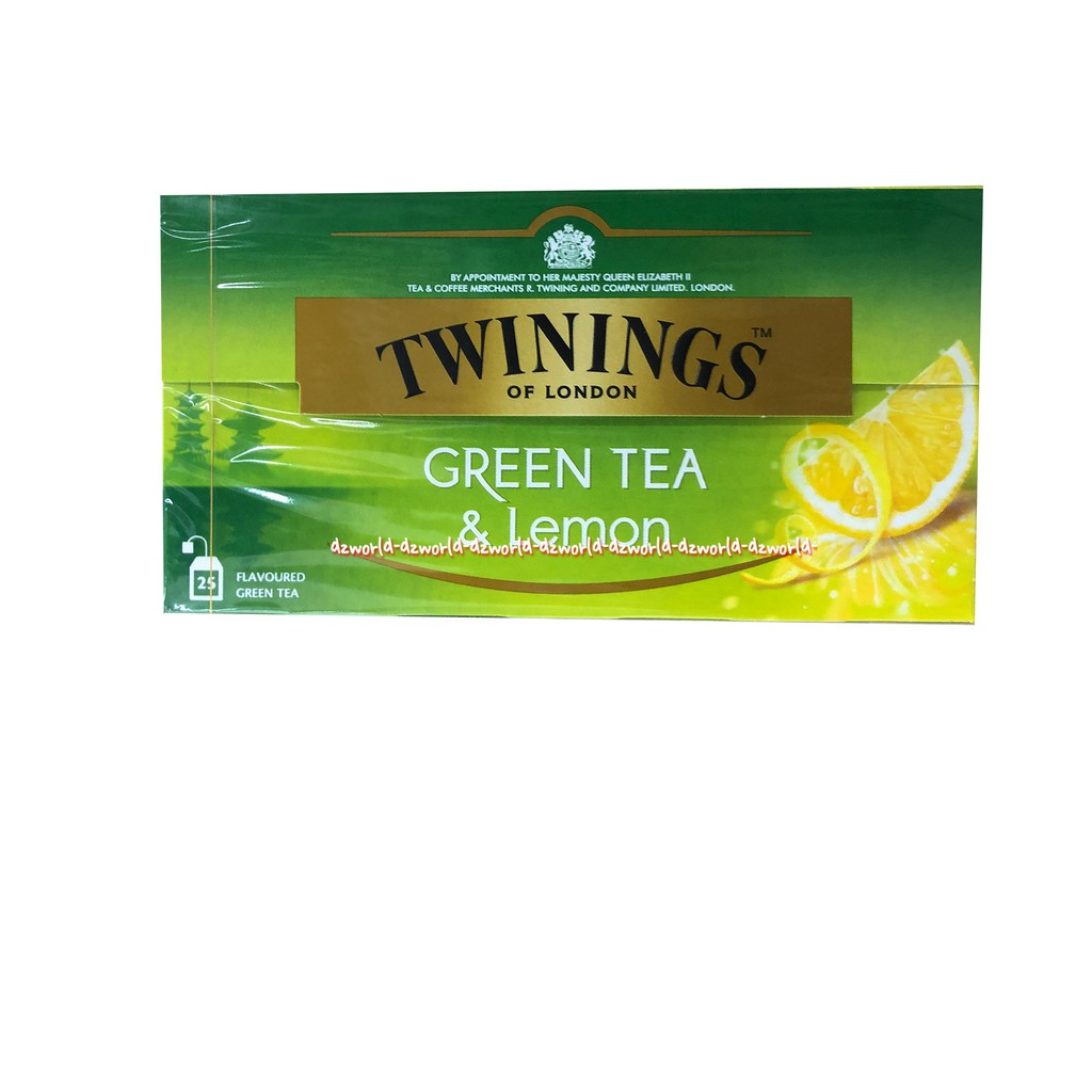 Twinings Green Tea &amp; Lemon 25Bag Teh Hijau Lemon Twining Greentea