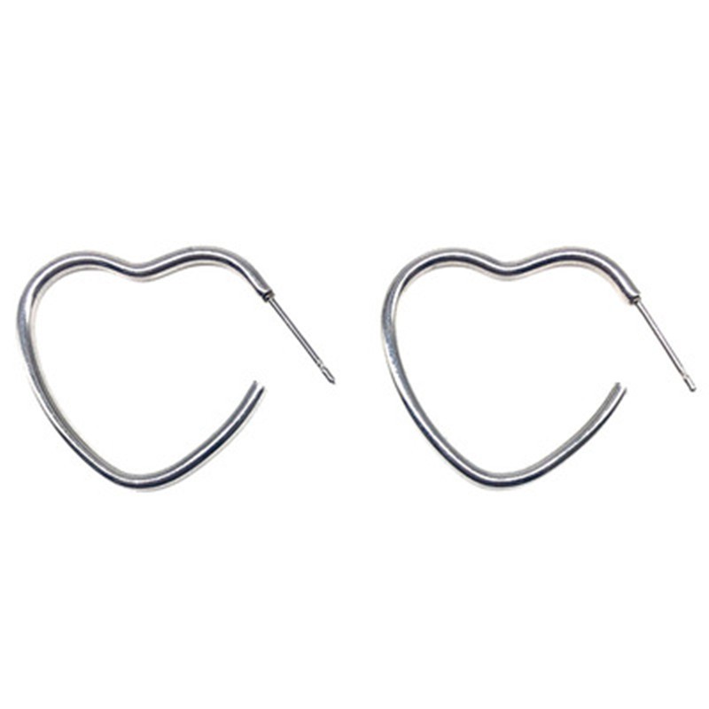 Hollow Heart-shaped Earrings Accessories Cute Korean Temperament Fashion Simple Personality