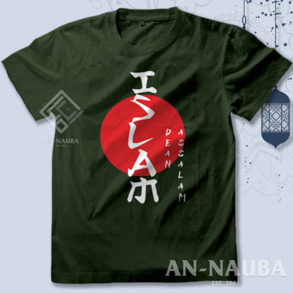 KAOS DAKWAH ISLAMI ISLAM DEEN ASSALAM / Baju Distro Santri Islam / Tshirt Muslim Trendy [AN-6308]-1