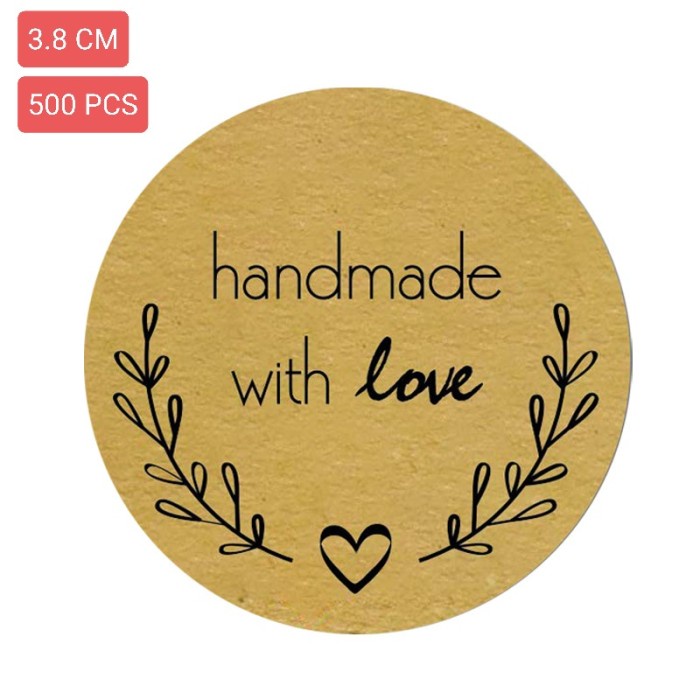 

Stiker roll Stiker Ucapan Terima kasih untuk customer HANDMADE WITH LOVE 500pcs CRAFT LARGE Tempelan