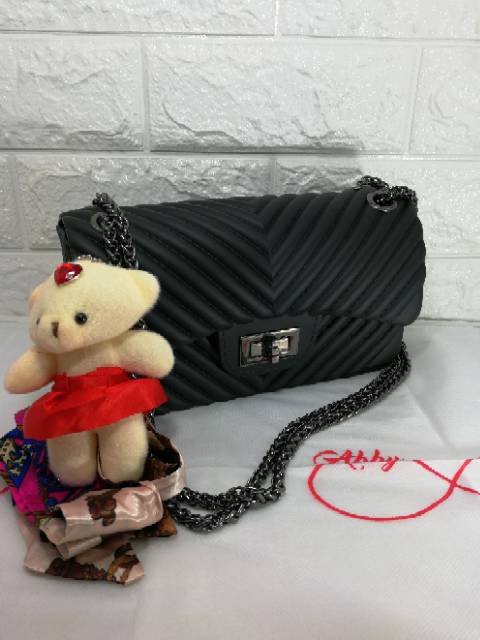 Tas jelly bag matte checron BN 18 ready jakarta