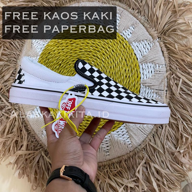 SEPATU VANS SLIP ON CHECKERBOARD CLASSIC SEPATU VANS CATUR PRIA WANITA SEPATU VANS SLOP CLASSIC