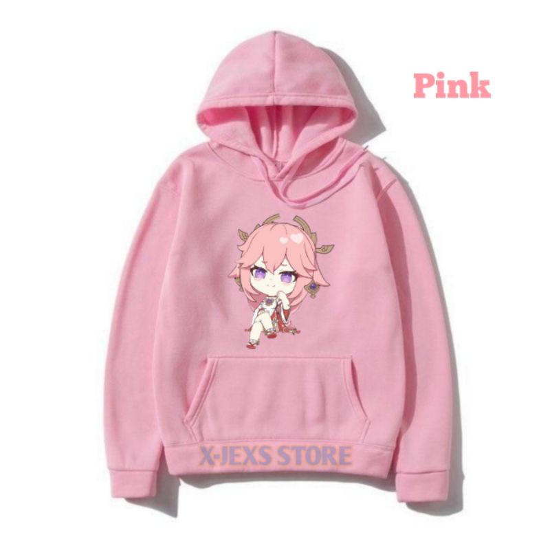 jaket suwiter hoodie anak anak perempuan anime jepang/kartun japan gambar boneka pink terbaru tren j