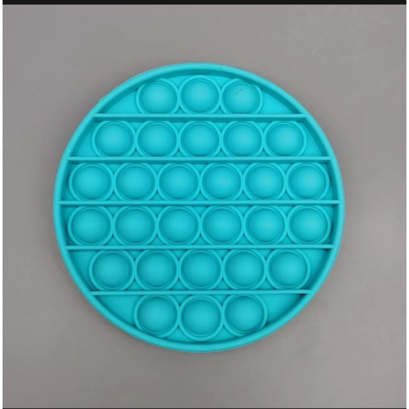 Pop It Tiktok Tas Mainan Sensory Fidget Pop It Toy-BIRU Bulat