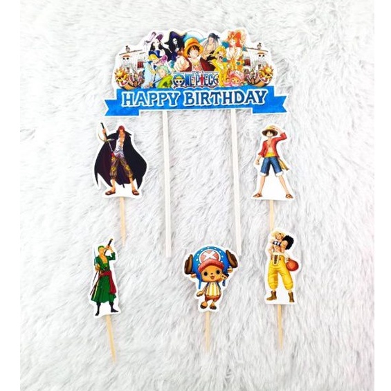 cake topper/topper banner/topper ONE PIECE/hiasan kue ONE PIECE