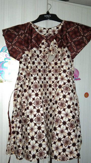Dress Rok Batik Sogan Anak Size L Usia 6th -7,5 Th