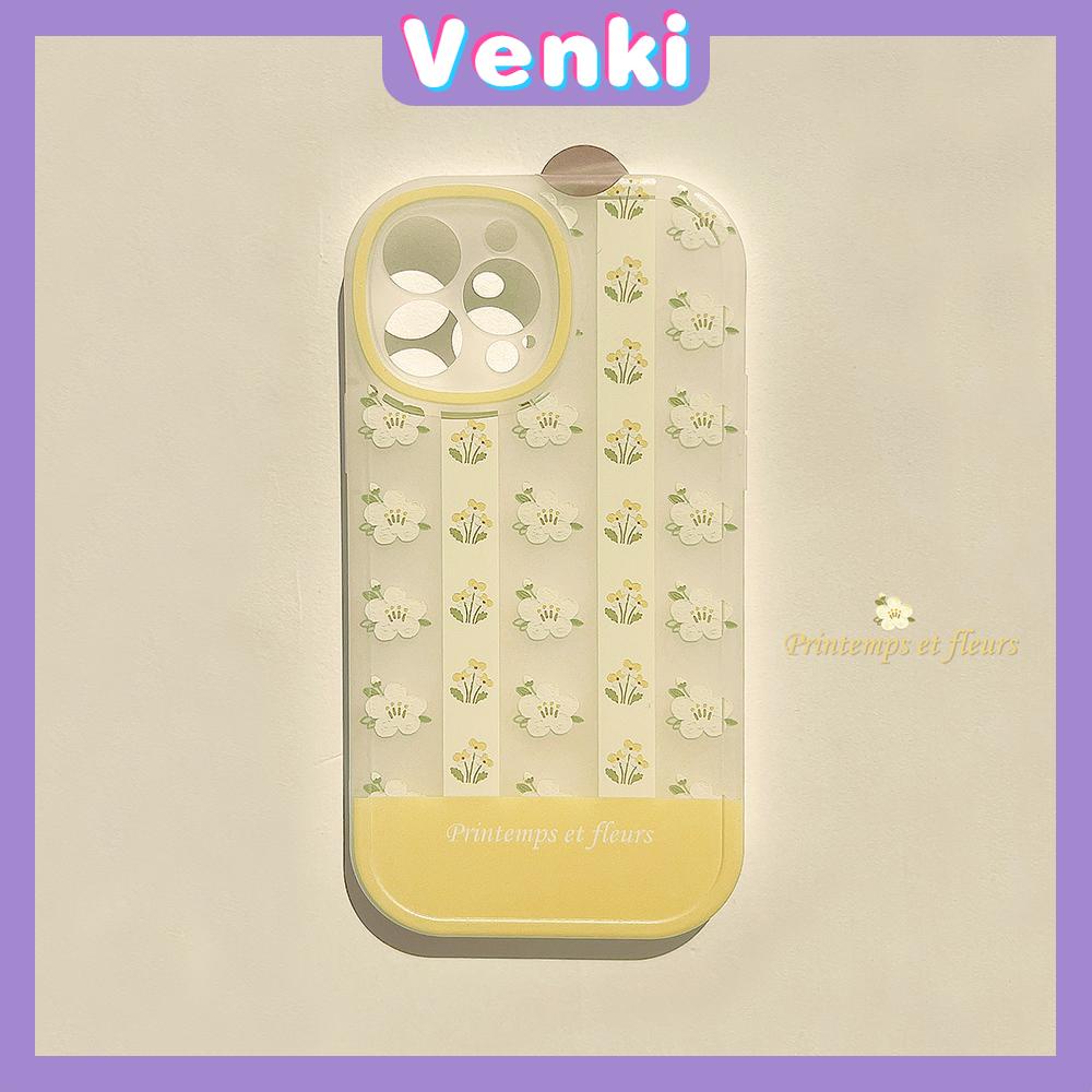 iPhone Case Silicone Soft Case Clear Case TPU Airbag Shockproof Full Coverage Protection Camera Yellow Lace Flower For iPhone 13 Pro Max iPhone 12 Pro Max iPhone 11 iPhone 7 Plus