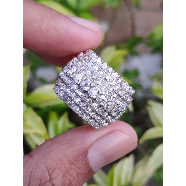 CINCIN WANITA SUPER MEWAH FULL BERLIAN BANJAR EMAS 40% MOTIF TANGGA PRESIDEN