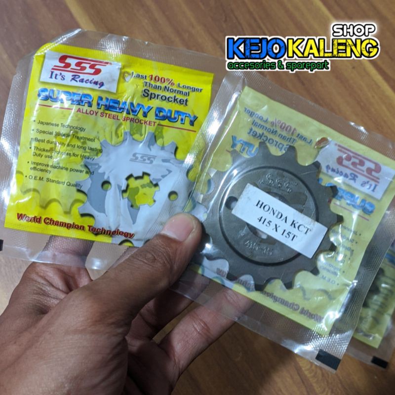 GEAR GIR GER DEPAN 415 SSS UKURAN 15 PNP MEGAPRO,GL,CB,TIGER