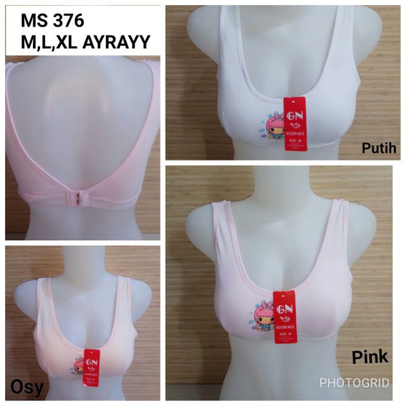 6 Pcs Miniset Anak Kait Belakang Golden Nick 376 Perempuan Busa Tipis | 2005 Mini Set Remaja Perempuan Kancing | Bra ABG Goldennick GN MS MS376 | Sguna Grosir Setengah Lusinan