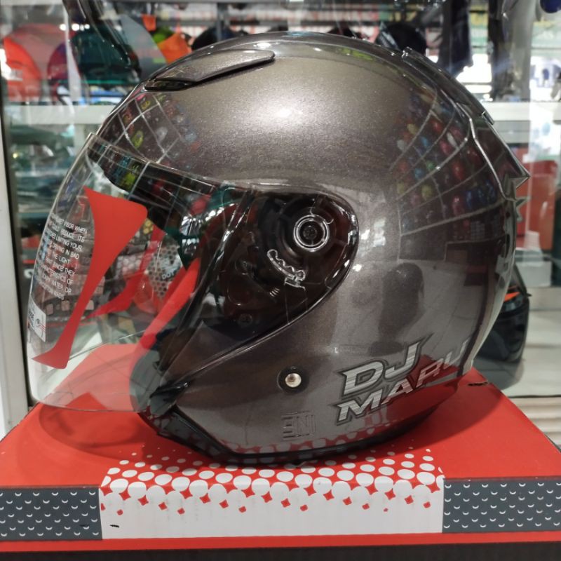 HELM KYT DJ MARU SOLID GUNMATE HELM MOTOR MURAH SNI DOT