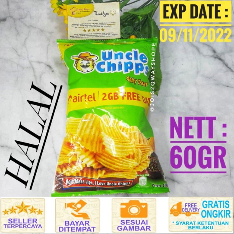 

Snack India Uncle Chipps 60gr Spicy Treat / Makanan Ringan / Cemilan India