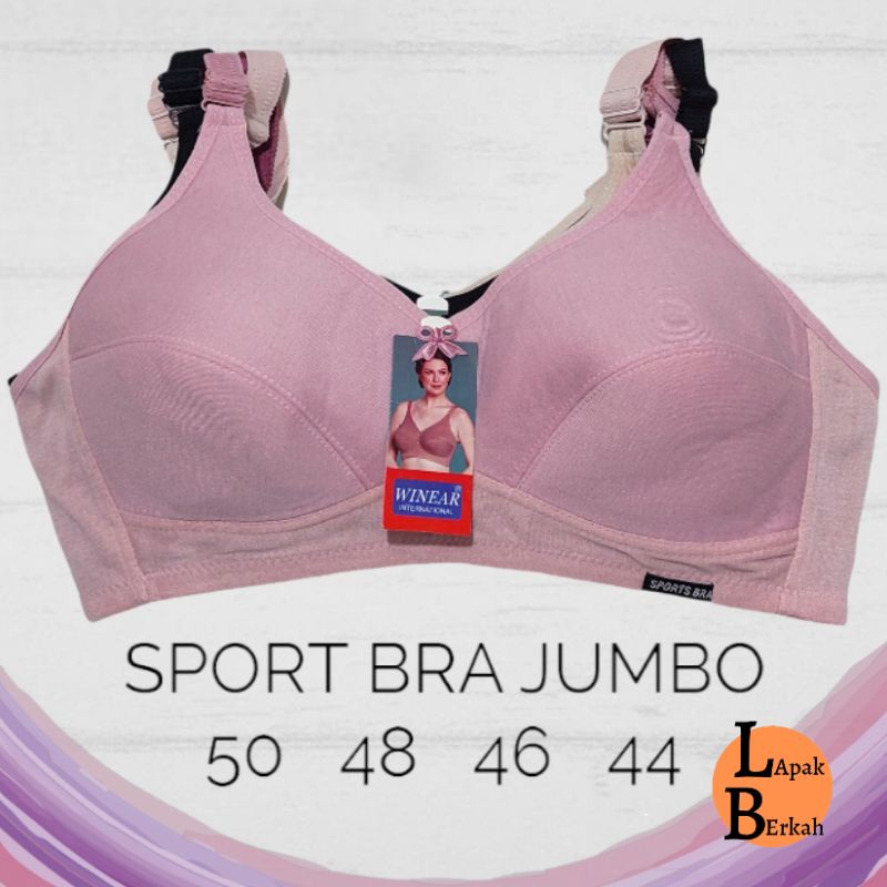 Jual Sport Bra Jumbo 50 48 46 44 42 40 38 36 34 Big Size Bra Tanpa ...