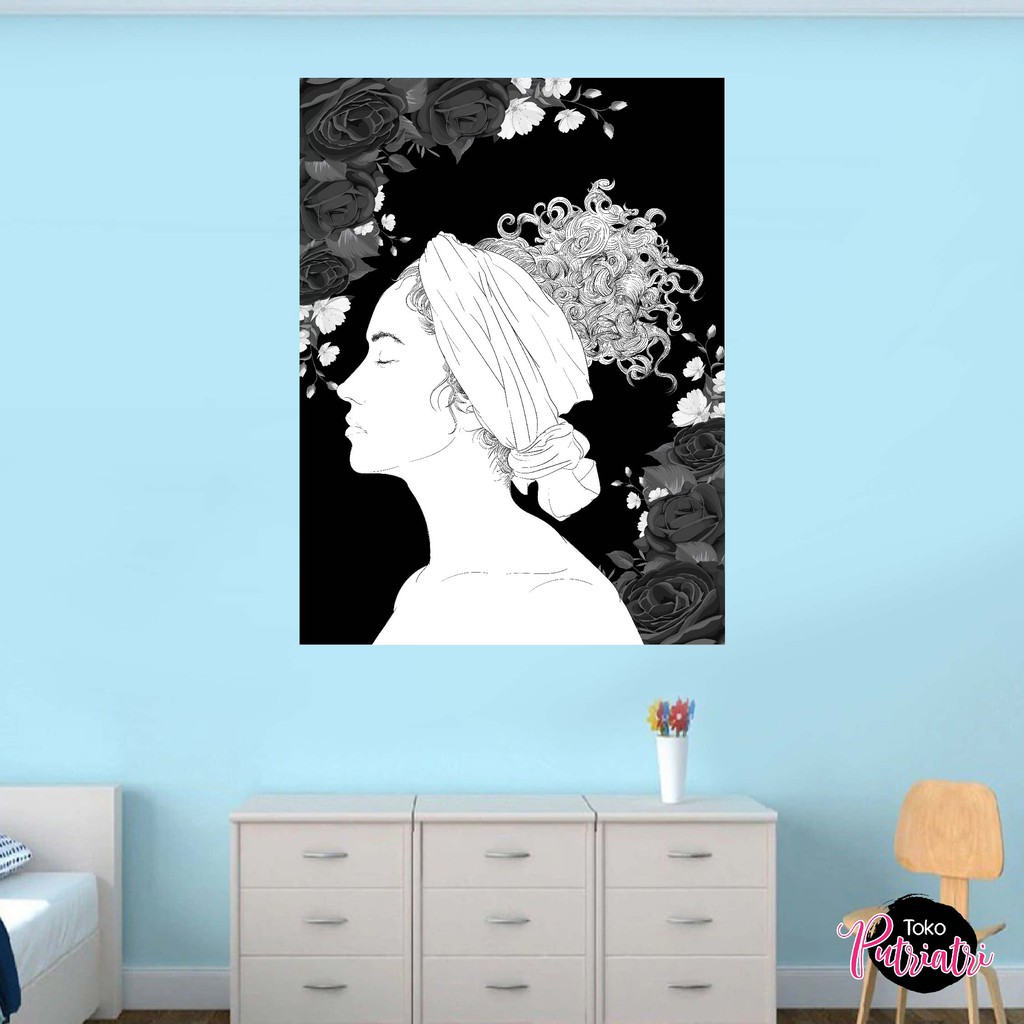 PAJANGAN RUMAH DEKORASI RUMAH POSTER KAYU PAJANGAN DINDING KAMAR TEMA ESTETIK | WOMEN