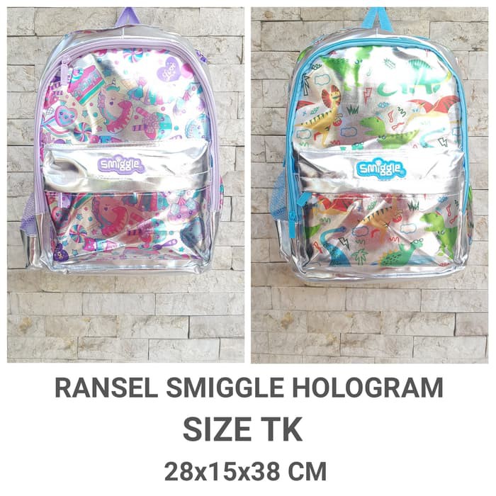 Tas Sekolah Anak Lak Laki Smp Sma Ransel/Backpack Import Anak Cow GG740  Tk Model Smiggle Hologram