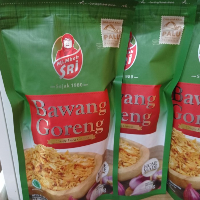 

✨COD✨ Bawang Goreng 100Gr Hj. Mbok Sri Oleh-Oleh Khas Palu
