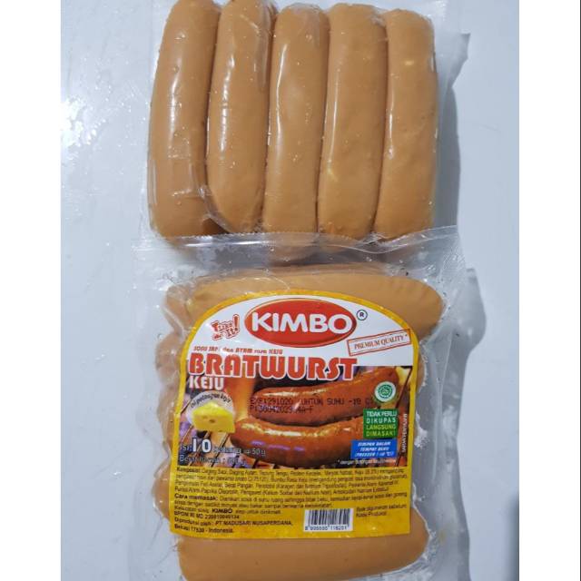 

Kimbo mini sosis bratwurst keju 500gr 10pcs