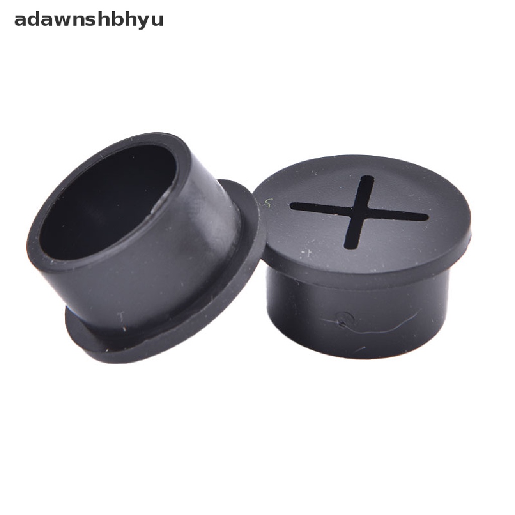 [adawnshbhyu] 2pcs Penutup Lubang Kabel Silikon Fleksibel Desk Cord Grommet Karet Grommet