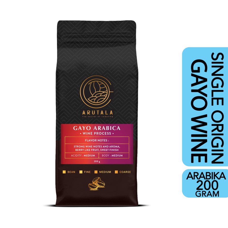 

ARUTALA Kopi Arabika Gayo Wine 200 gram - Biji