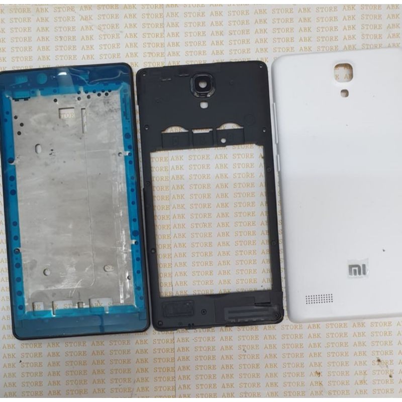 FRAME+BEZZEL+BACKDOOR KESING CASING HOUSING XIAOMI REDMI NOTE 1 3G FULLSET ORIGINAL