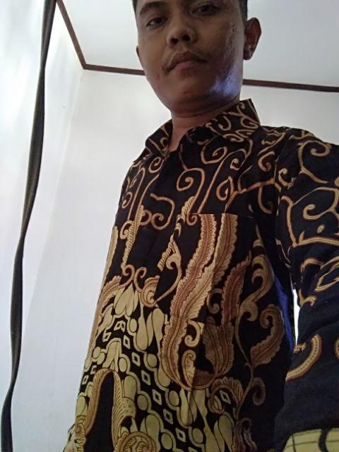 Kemeja Batik Motif New Seno Baju Seragam Kantor Alkhalis