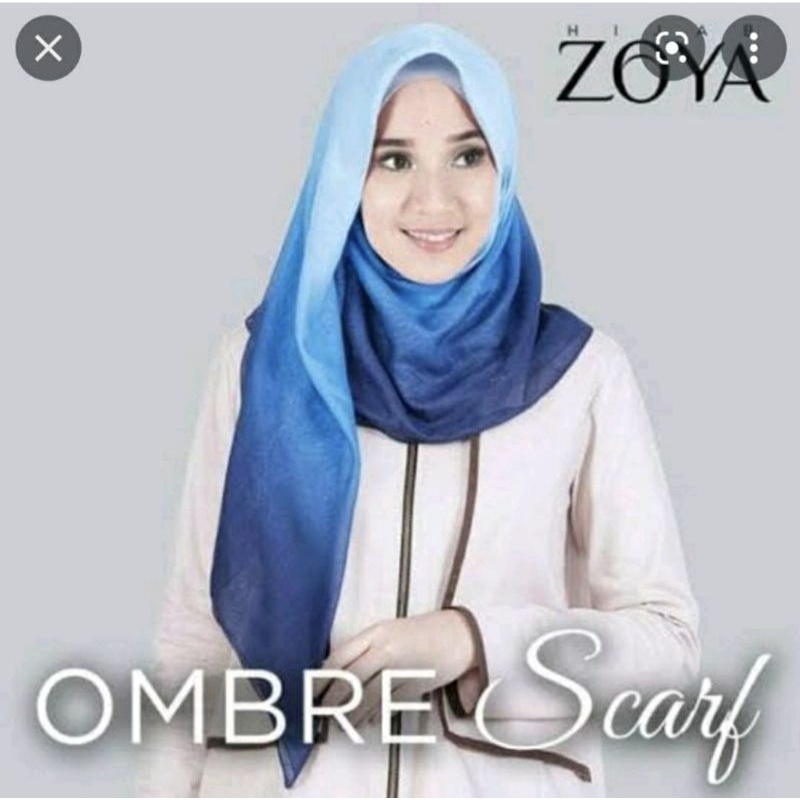 ZOYA Kerudung Ombre 2 Kerudung Segiempat Hijab Segiempat Jilbab Segiempat Kerudung Gradasi Original 