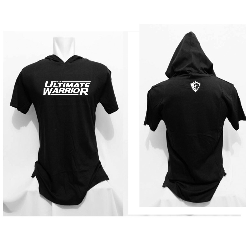 Kaos Hoodie gym the ultimate warrior mma fighter cotton