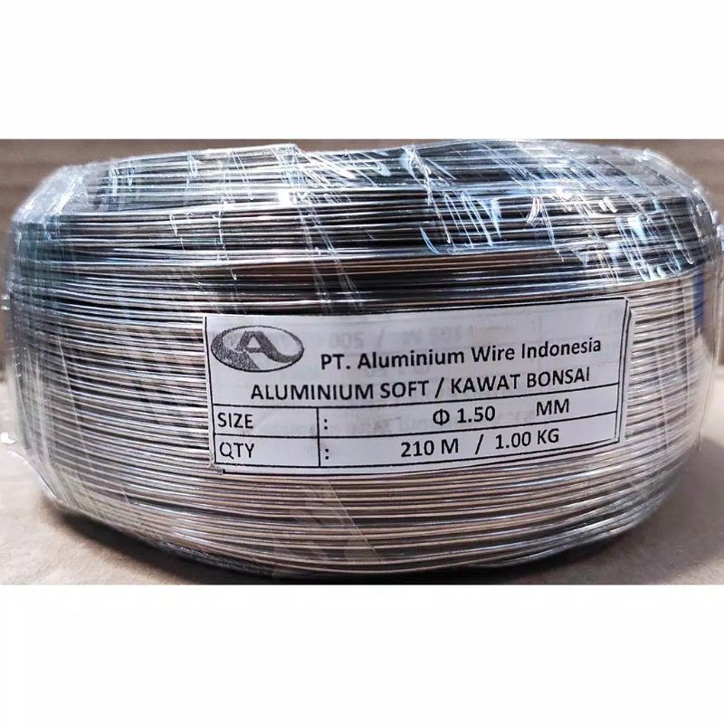 Kawat bonsai aluminium 1.5 mm 1 kg per roll