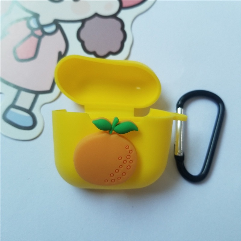 Inpods Kompatibel Untuk Airpods Pro 4 Generation Cover Pelindung Motif Kartun Buah Soft Case