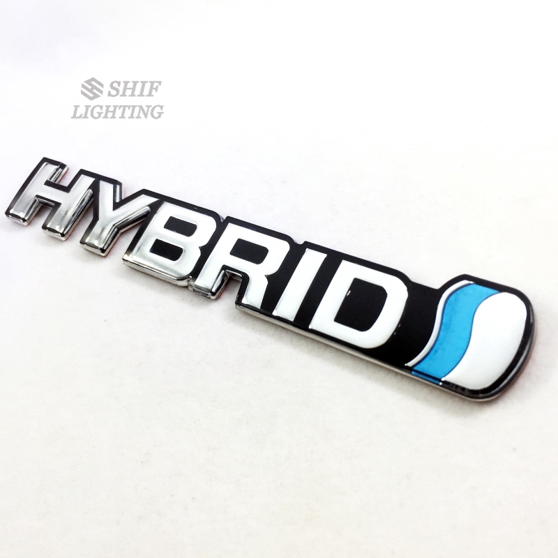 1pc Stiker Emblem Tulisan Hibrida Bahan ABS Untuk Dekorasi Bagasi Belakang Mobil