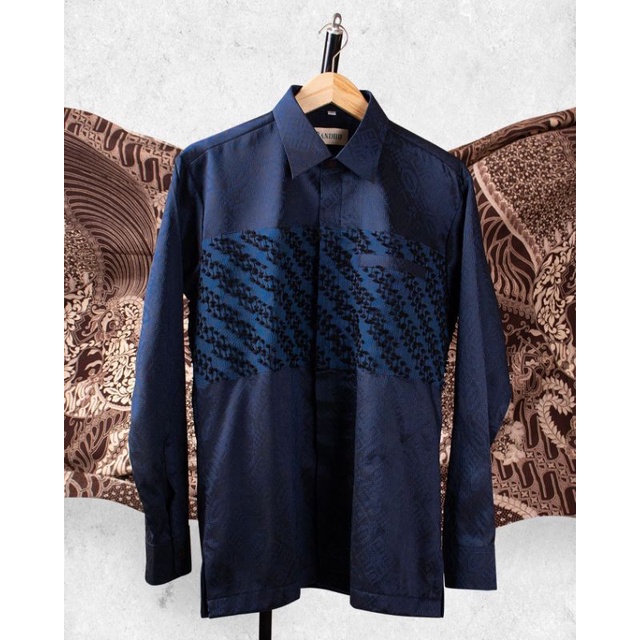 kemeja Pria tenun Original baron kemeja Songket Palembang 1D exclusive kombinasi tenun songket bulu 