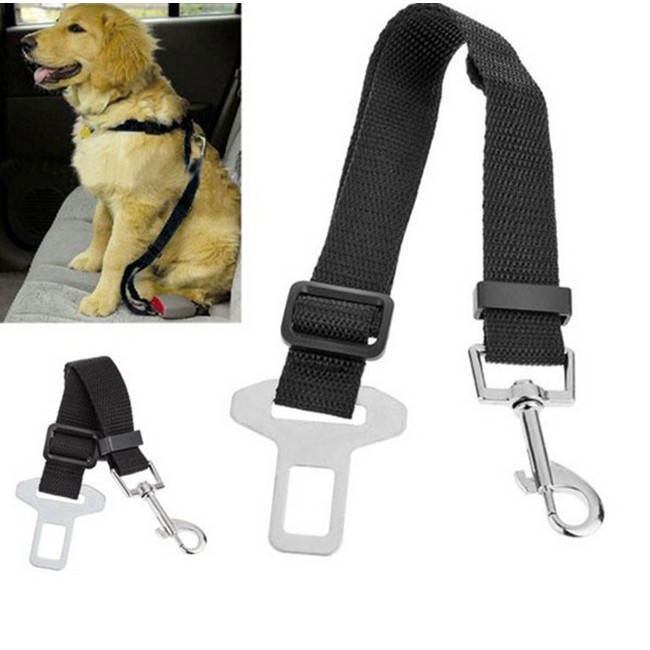 Sabuk Pengaman Anjing Kendaraan Baru Sabuk Pengaman Mobil Klip Timbal Pet Cat Dog Safety Laisse Chien Cuir