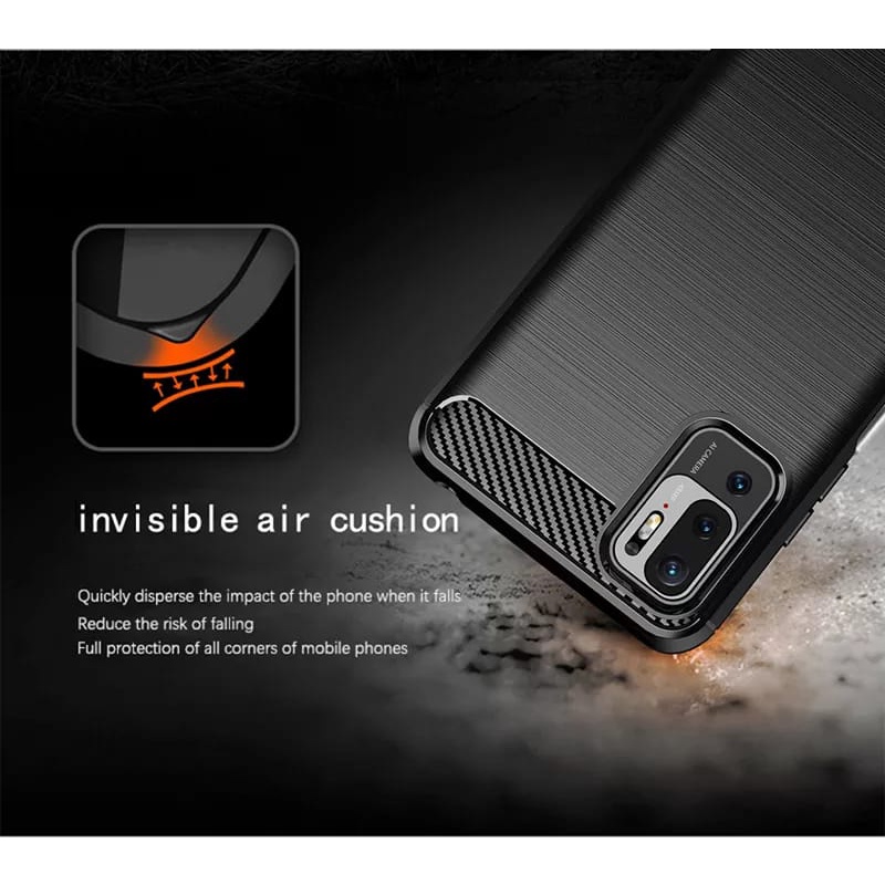 PROMO Soft Case XIAOMI REDMI NOTE 10 5G Case Ipaky Carbon Carbon Premium Softcase Rugged Armor