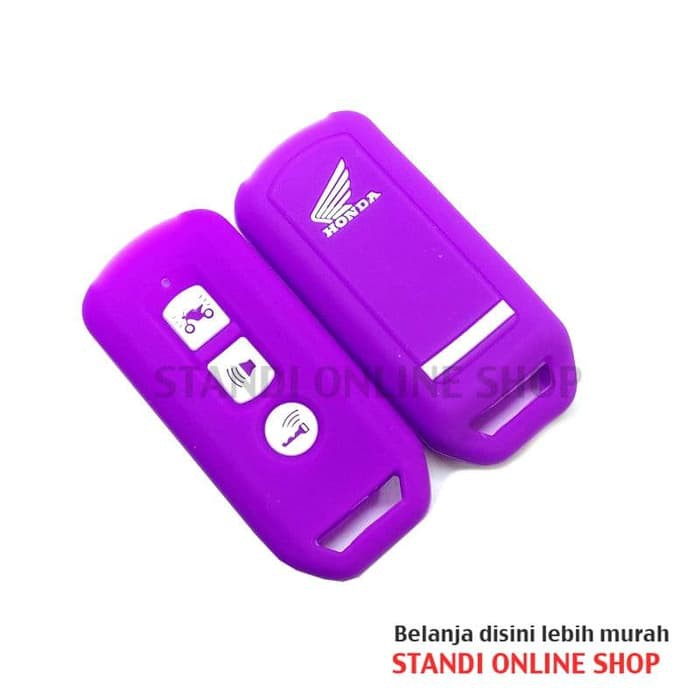 Kondom Remote Silikon Cover Honda All New PCX LOKAL LED INDONESIA Ungu