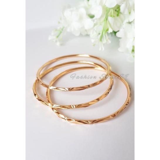 Gelang bangle xuping gelang keroncong set gelang set 3 lapis emas xuping