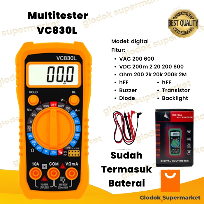 Multimeter Digital Ac Dc Voltage VC830L